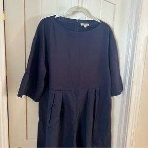 COS Navy Garment with Zipper Detail